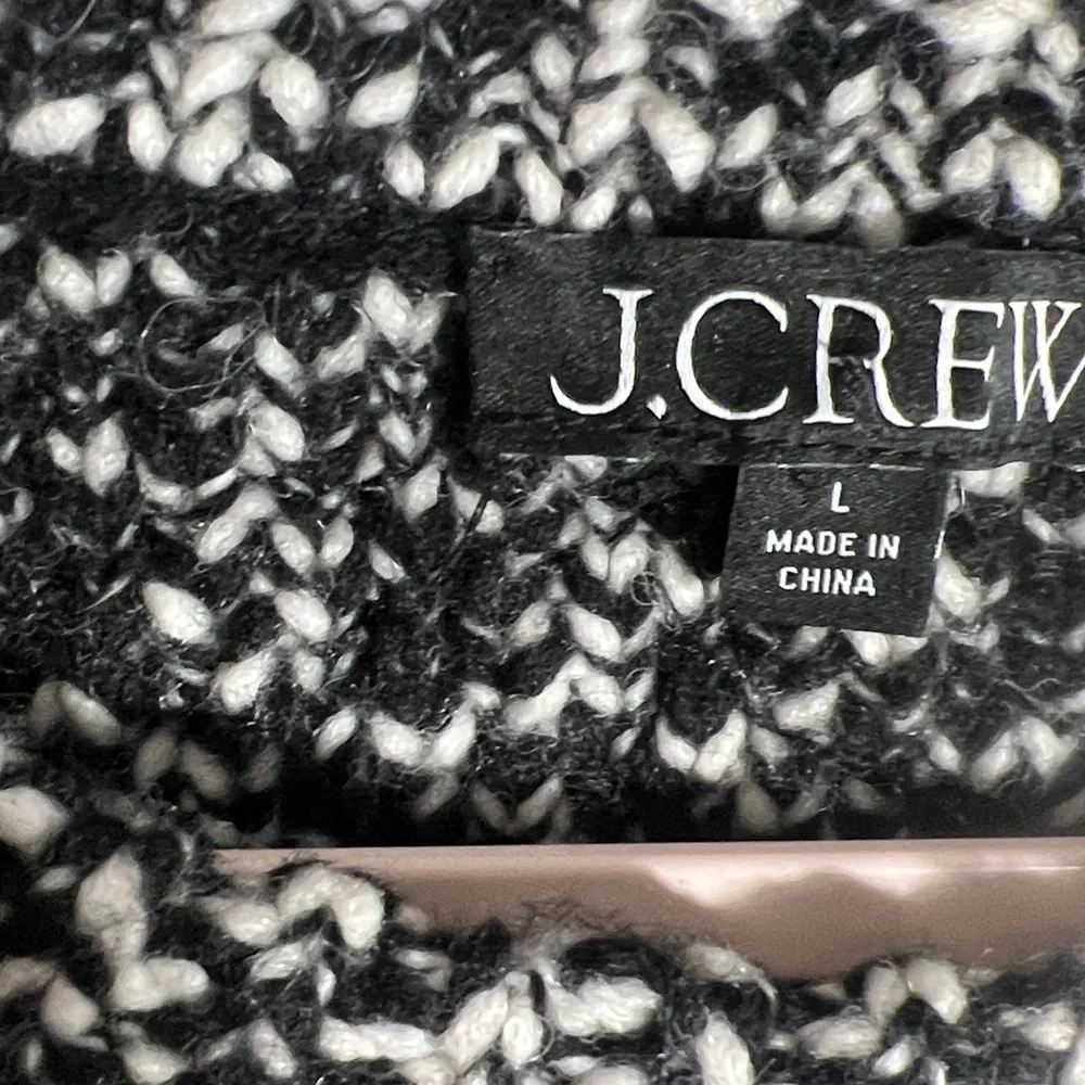 J. Crew women’s Jacquard Snowflake Pullover Sweater chunky knit size L Cabincore